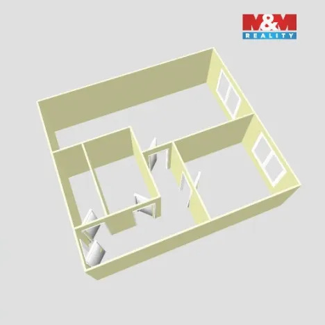 Pronájem bytu 2+kk, Kolín - Kolín IV, Želivského, 43 m2