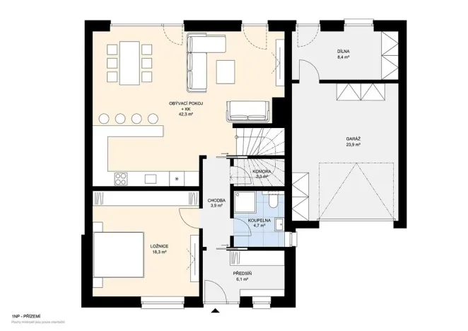 Prodej rodinného domu, Hoštka - Kochovice, Pod Křížkem, 187 m2