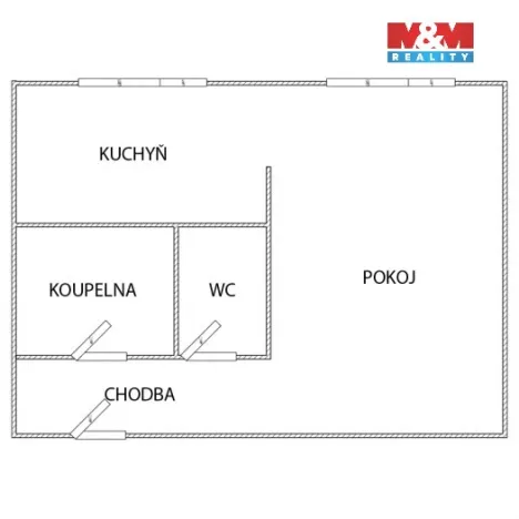 Pronájem bytu 1+1, Most, Javorová, 33 m2