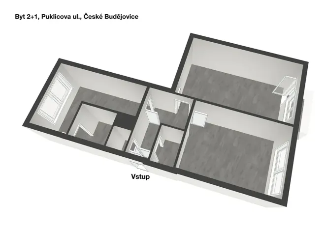Prodej bytu 2+1, České Budějovice, Puklicova, 64 m2