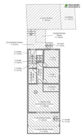 Prodej bytu 3+1, Stara Novalja, Chorvatsko, 86 m2