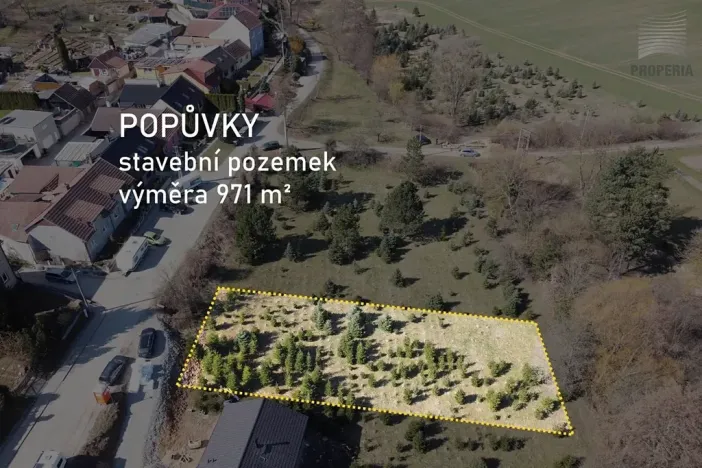 Prodej komerčního pozemku, Popůvky, 971 m2
