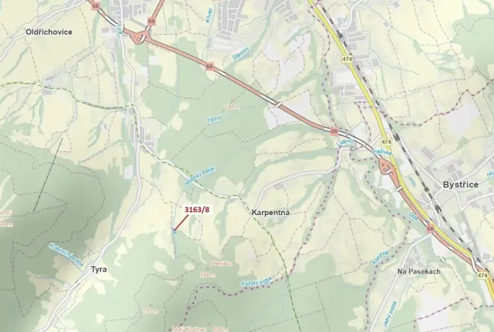 Dražba lesa, Třinec, 1981 m2