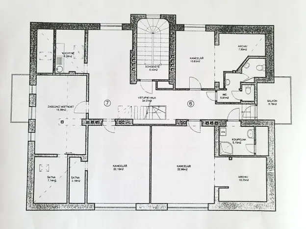 Pronájem kanceláře, Praha - Smíchov, Na Hřebenkách, 200 m2