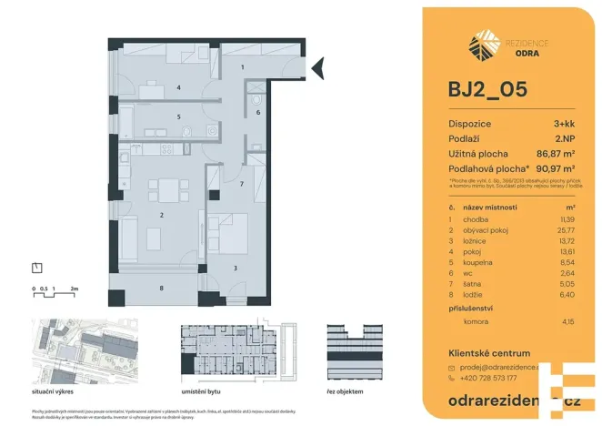 Prodej bytu 3+kk, Praha - Bohnice, Lodžská, 87 m2