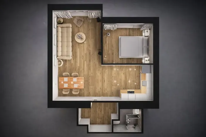 Pronájem bytu 2+kk, Praha - Vršovice, Rybalkova, 44 m2