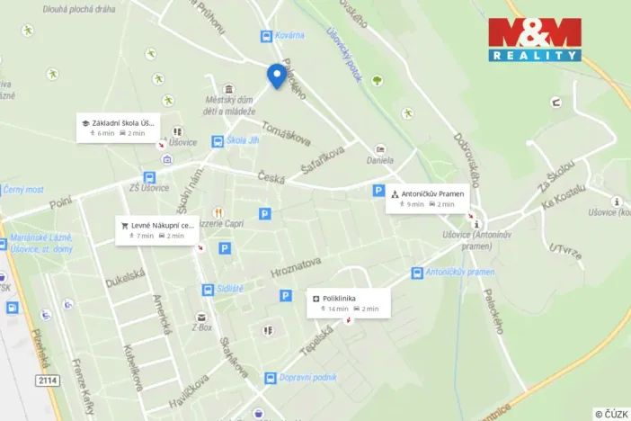 Pronájem bytu 2+kk, Mariánské Lázně - Úšovice, Palackého, 46 m2