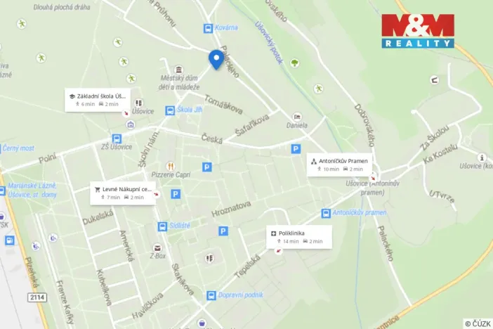 Pronájem bytu 2+1, Mariánské Lázně - Úšovice, Palackého, 57 m2