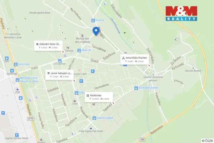 Pronájem bytu 1+1, Mariánské Lázně - Úšovice, Palackého, 31 m2