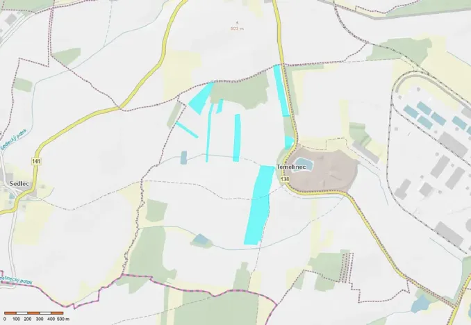 Prodej pole, Temelín, 175414 m2