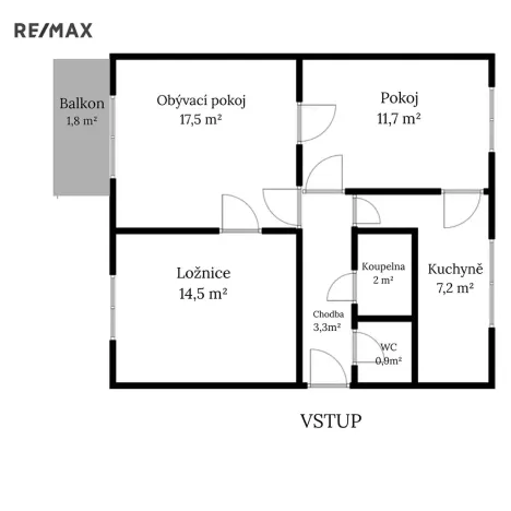 Prodej bytu 3+1, Nový Jičín, Mendelova, 57 m2