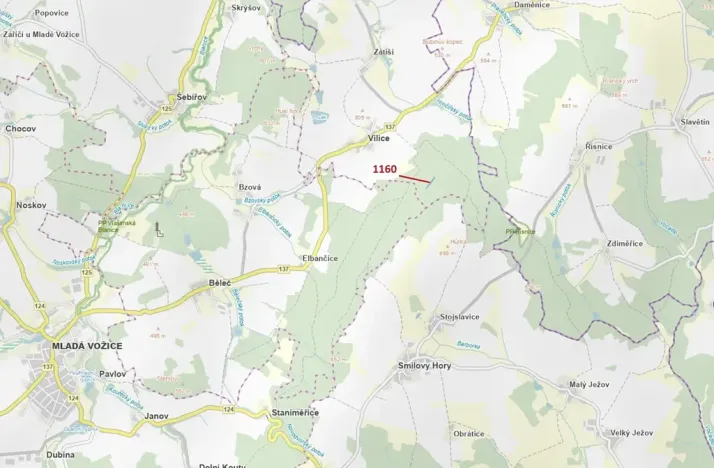 Dražba lesa, Vilice, 2693 m2