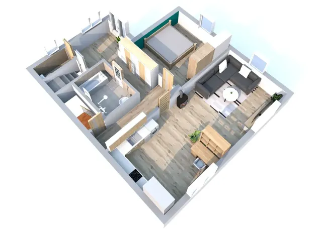 Pronájem bytu 2+kk, Horní Ředice, 63 m2