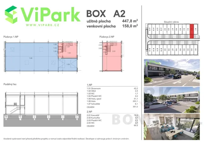 Pronájem skladu, Brno, Vinohradská, 457 m2