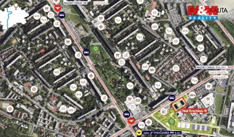 Prodej bytu 4+kk, Praha - Prosek, Nad Krocínkou, 107 m2