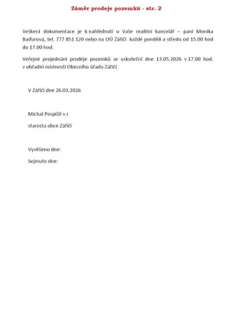 Prodej pozemku pro bydlení, Záříčí, 811 m2