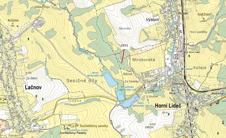 Dražba lesa, Lačnov, 1723 m2