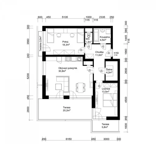 Pronájem bytu 3+kk, Lanškroun, Vančurova, 84 m2