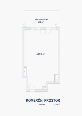 Pronájem obchodního prostoru, Brno - Komárov, Komárovská, 61 m2