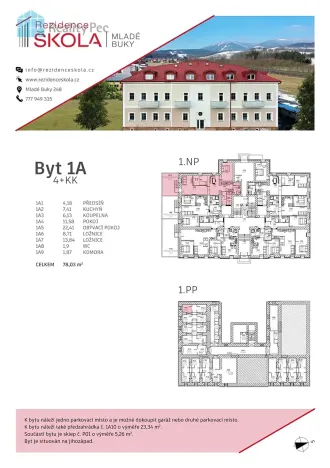 Prodej bytu 4+kk, Mladé Buky, 78 m2