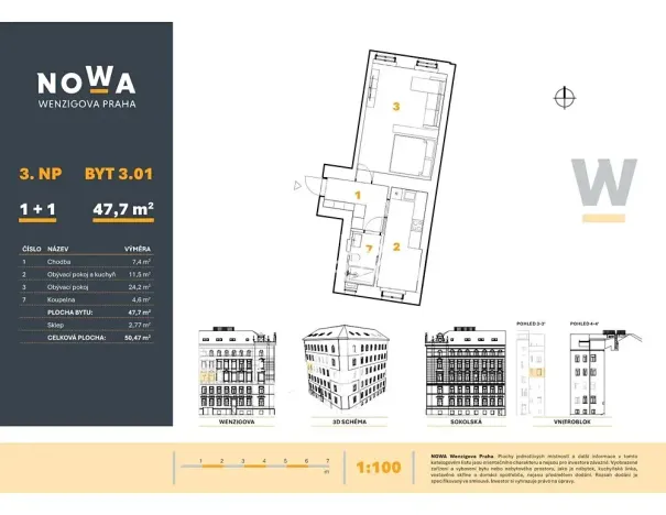 Prodej bytu 1+1, Vidče, 48 m2