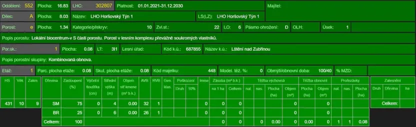 Prodej lesa, Blížejov - Lštění, 4481 m2