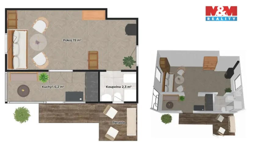 Prodej chaty, Jesenice, U Velkého rybníka, 27 m2