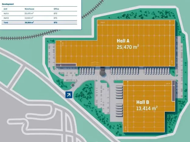 Pronájem skladu, Bílina, 13414 m2