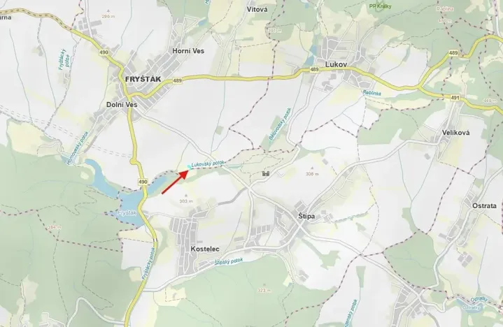 Dražba pole, Fryšták, 2164 m2