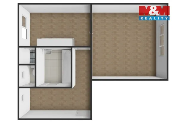 Prodej bytu 1+1, Klášterec nad Ohří - Miřetice u Klášterce nad Ohří, Pražská, 52 m2