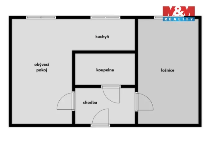 Pronájem bytu 2+1, Chomutov, Skalková, 52 m2