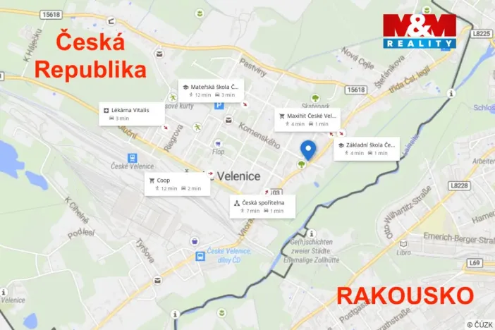 Prodej rodinného domu, České Velenice, Komenského, 650 m2