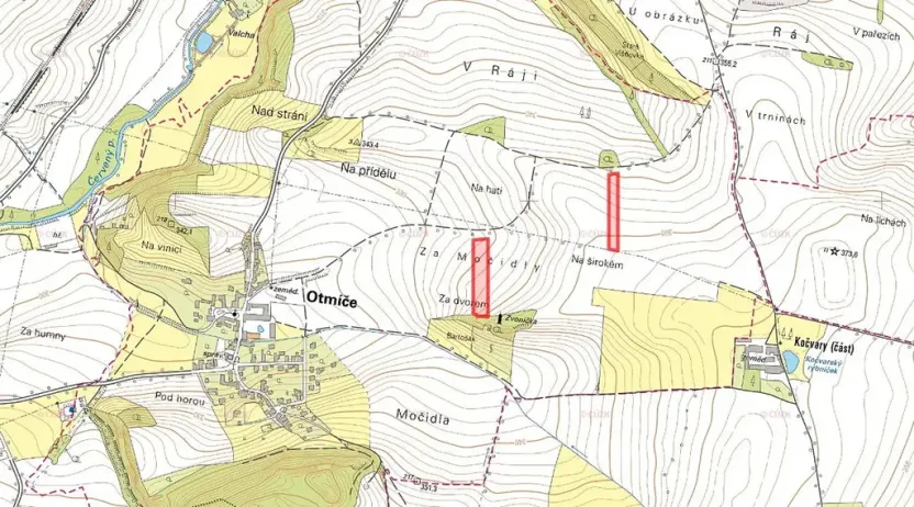 Prodej pole, Otmíče, 7483 m2