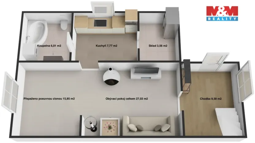 Prodej rodinného domu, Jeneč, Bří. Nováků, 92 m2