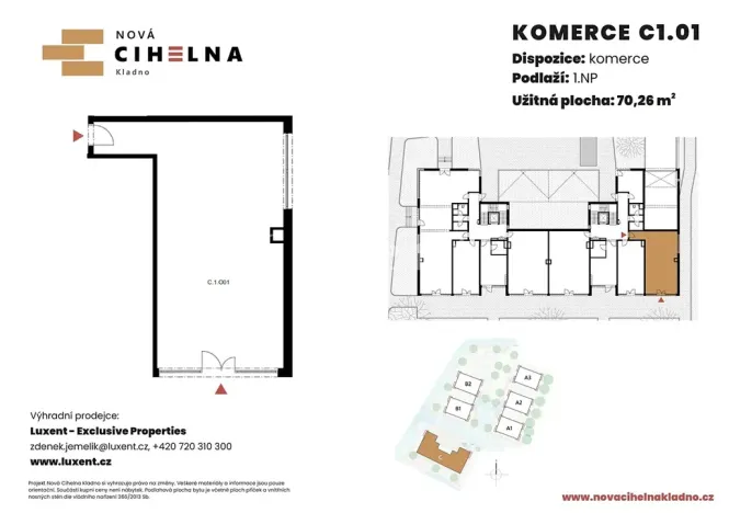 Pronájem obchodního prostoru, Kladno, 70 m2
