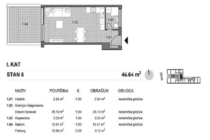 Prodej bytu 2+kk, Pag, Chorvatsko, 47 m2