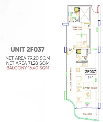 Prodej bytu 1+1, Taqah, Omán, 79 m2