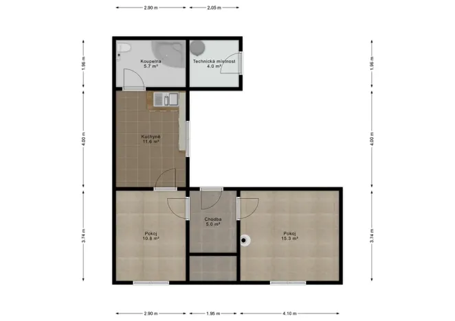 Pronájem rodinného domu, Žabovřesky nad Ohří, 50 m2