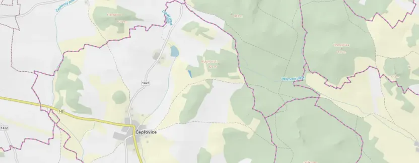 Prodej lesa, Čepřovice, 1644 m2