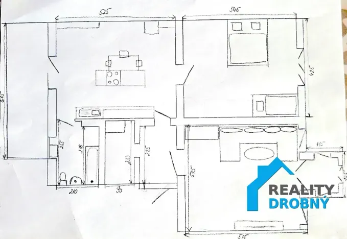 Prodej bytu 2+1, Benešov nad Ploučnicí, Děčínská, 94 m2
