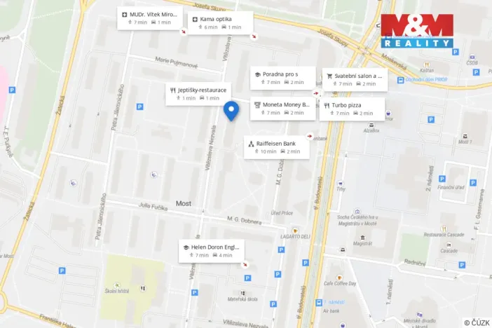 Pronájem bytu 2+1, Most, Vítězslava Nezvala, 55 m2