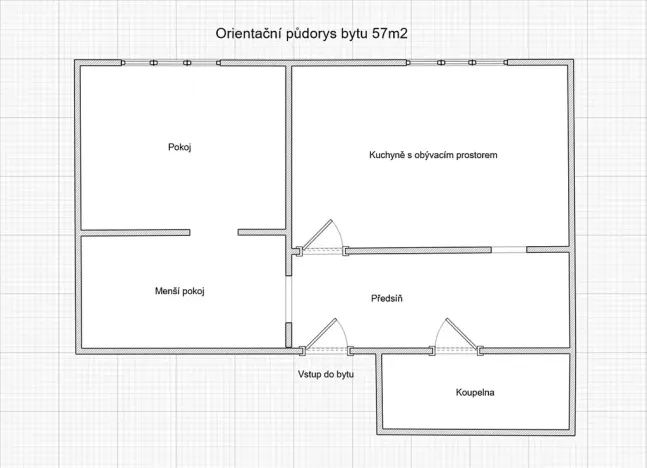 Prodej bytu 2+kk, Melč, 57 m2