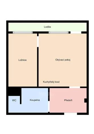 Pronájem bytu 2+kk, Praha - Krč, Hurbanova, 40 m2