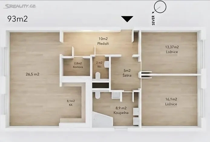 Pronájem bytu 3+kk, Praha - Smíchov, U Dívčích hradů, 93 m2