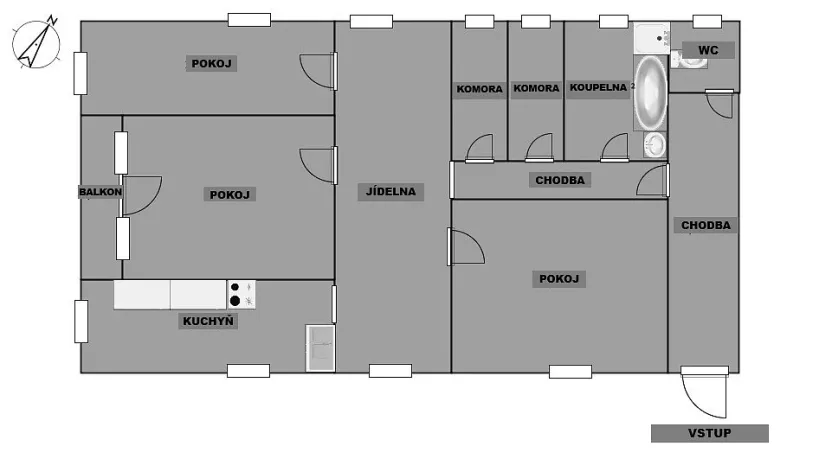 Pronájem bytu 4+1, Lukavice, 95 m2