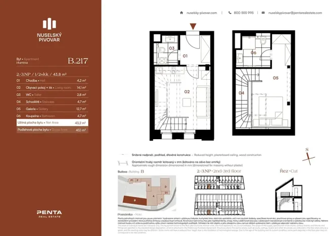 Prodej bytu 2+kk, Praha - Nusle, Bělehradská, 43 m2