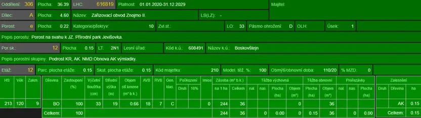 Prodej podílu lesa, Boskovštejn, 1959 m2
