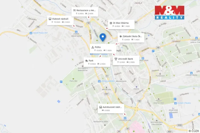 Pronájem bytu 1+1, Litomyšl - Litomyšl-Město, Komenského nám., 35 m2