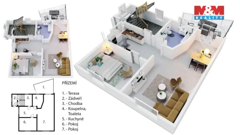 Pronájem rodinného domu, Praha - Chodov, Vycpálkova, 160 m2