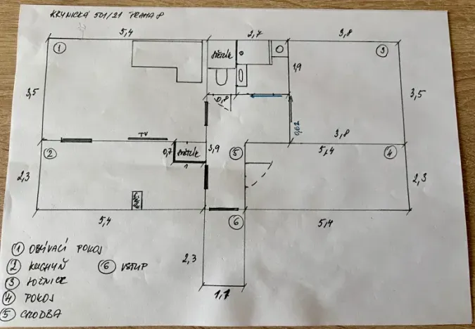 Pronájem bytu 3+1, Praha - Troja, Krynická, 72 m2